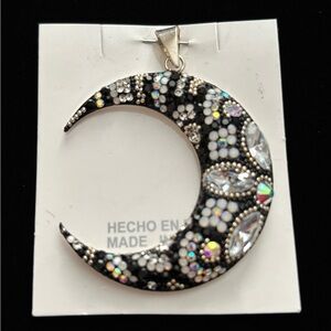 Sterling Silver Moon Pendant